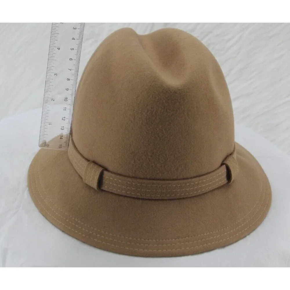 Cappagallo Vintage 100% Wool Felt Fedora Hat Women's Beige